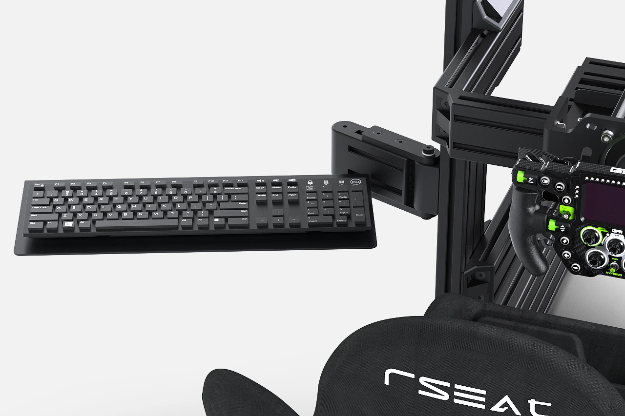 sim racing chassis keyboard tray support